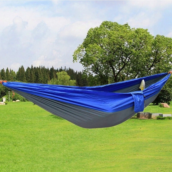 Portable Nylon Parachute Double Hammock Garden Outdoor Camping Travel Furniture Survival Hammock Swing Sleeping Bed Tools 2016
