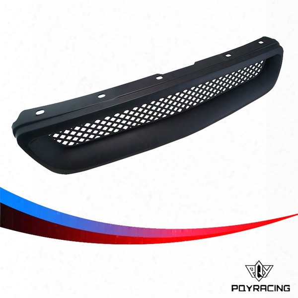 Pqy Racing-racing Black Abs Type R Grills Grille For 1996-1998 Honda Civic Pqy-zw103