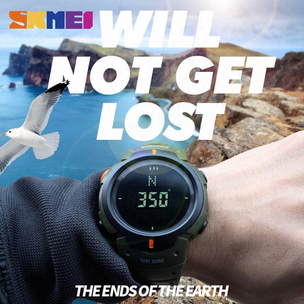Skmei Outdoor Men Compass Sports Waches Hiking Led Electronic Digital Watch Man Chronograph Wristwatches Relogio Masculino 1231