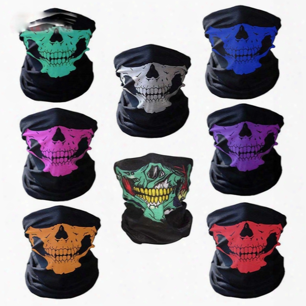 Skull Face Mask Halloween Skull Face Mask Outdoor Sports Warm Ski Caps Cycling Motorcycle Face Mask Scarf