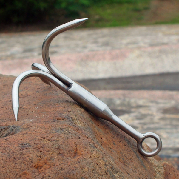 Stainless Steel Three Claw Style Mountaineering Hook Outdoor Survival Climbing Claws Load Bearing 150 Kg Survival Kit Items-d3