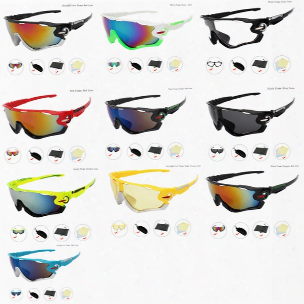 Sunlasses Set Men&#039;s Outdoor Cycling Glasses Aviator Bicycle Eyewear Multicolor Reflective Lens Uv400 Bike Riding Sun Glasses Goggles