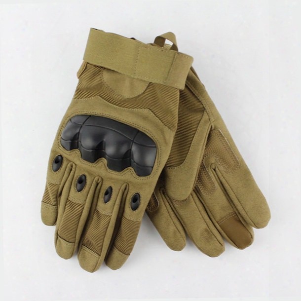 Top Quality Outdoor Men Army Gloves Man Full Finger Gym Gloves Riding Fighting Safety Gloves Anti-slippery Tactical Gloves Army Green Black