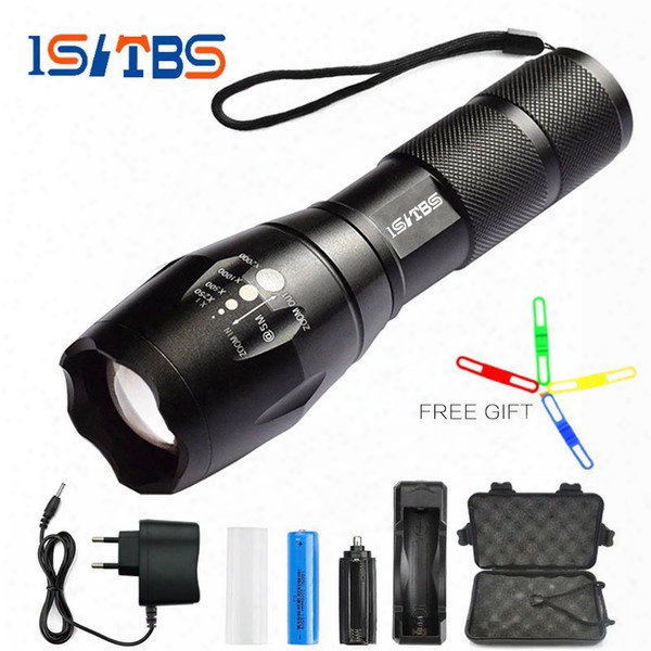 Ultra Bright Cree Xm-l T6/l2 Led Flashlight 5 Modes 3800 Lumens Zoomable Outdoor Lighting Led Torches 18650 Battery + Charger