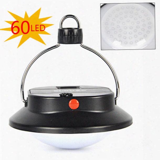 Wholesale-60 Led Portable Outdoor Indoor Camping Lantern Tent Light Campsite Hanging Lamp 1x18650/3xaaa Battery Operated