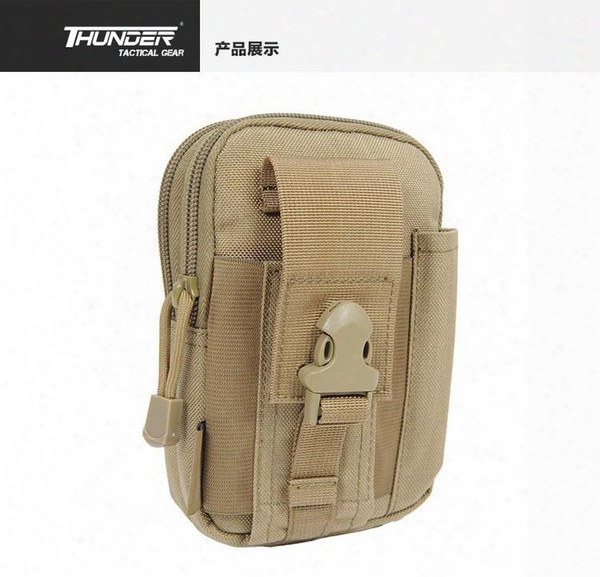 Wholesale- D30 Tactical Waist Pack Men Outdoor 1000d Nylon Waterproof Molle  Pouches Samsung Mobile Phone Cover Bags