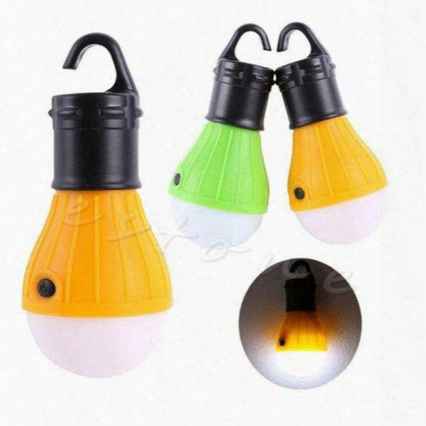 Wholesale-for Portable Hanging Hook 3led Camping Tent Light Outdoor Fishing Lantern Lamp Torch