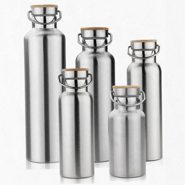 Wholesale- High Quality Stainless Steel Double Wall Vacuum Cup Insulated Water Bottles For Travel Outdoor Yoga Camping Hiking Cycling