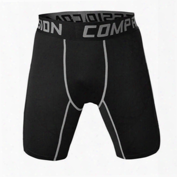 Wholesale-men Compression Tights Base Layer Undershorts Sports Running Outdooor Soccer Football Shorts  Trousers