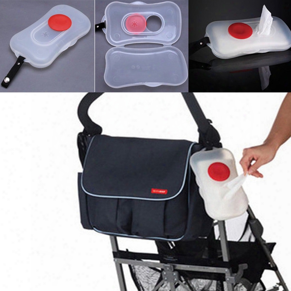 Wholesale-new Design Portable And Convenient Wet Tissue Box Outdoor Tissue Box For Baby Travel Wipes Dispenser Case Pc838727