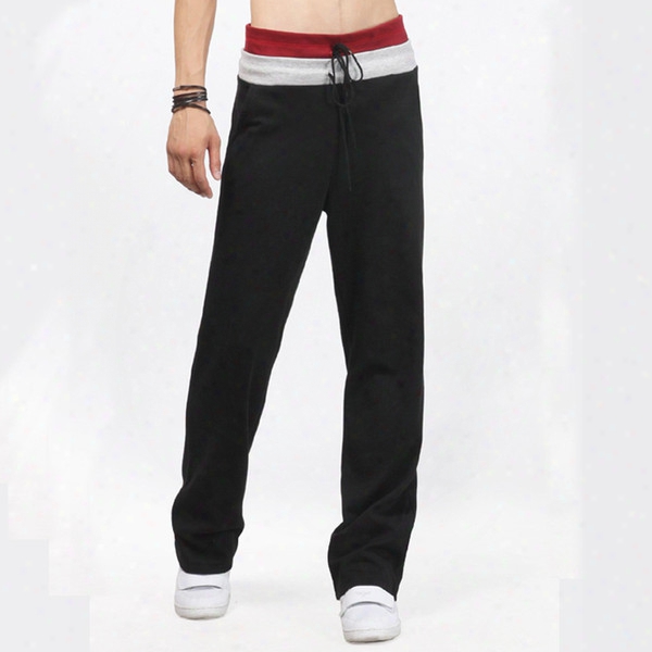 Wholesale-new Men Gym Pants Casual Mens Tracksuit Sport Straight Trouser Cotton Fitness Workout Loose Joggers Running Sweat Pants Outdoor
