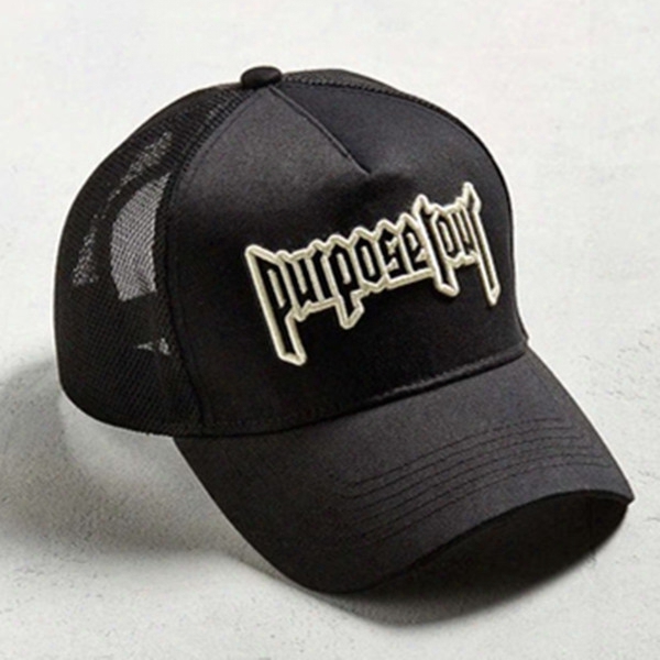 Wholesale- Purpose Tour Embroidered Baseball Cap Vintage Retro Justin Bieber Hat High Street Dark Tide Caps For Women And Men