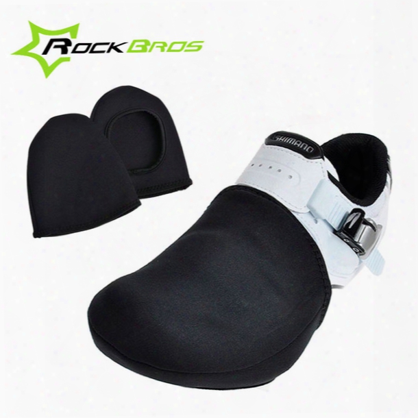 Wholesale-rockbros Cycling Shoe Toe Cover Outdoor Sports Wear Bike Shoe Toe Cover Bicycle Protector Warmer Boot Cover Black Size Eur 394-4