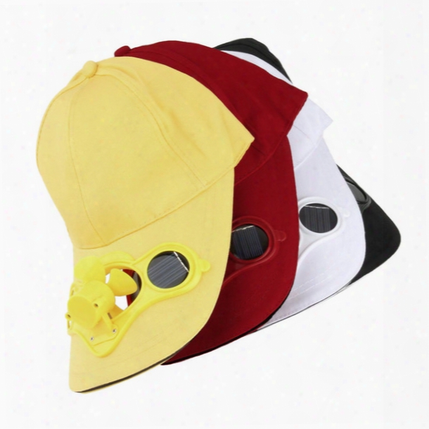 Whlesale-sun Solar Power Hat Cap With Cooling Fan For Outdoor Golf Baseballsale  Wholesale