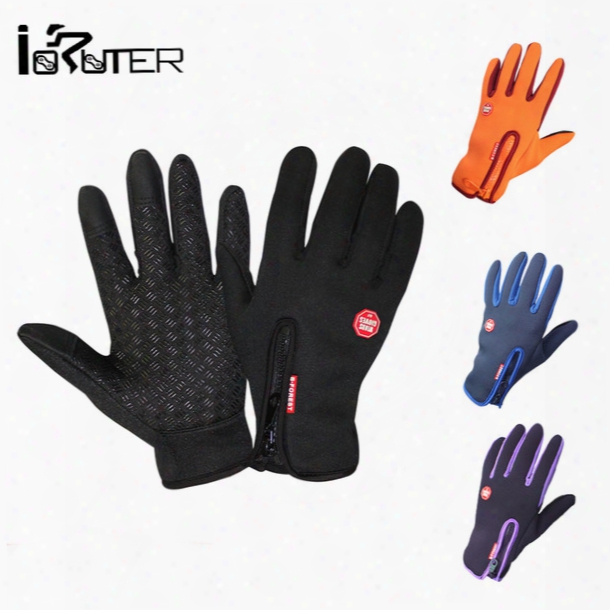 Wholesale-windstopper Outdoor Sports Snowboard Skiing Riding Bike Cycling Gloves Windproof Winter Gloves Thermal Warm Touch Screen Gloves