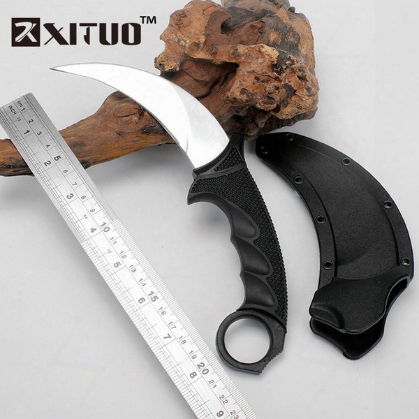 Xituo New Cs Go Karambit Knife Steel Tigers Claw Knife Camping Outdoor Tools Hunting Knife Rescue Survival Knives Free Shipping