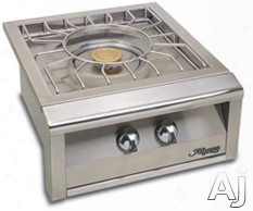 Alfresco Versa Power Series Axevp Built-in Versa Power Cookig System With 20,000 Btu Brass Center Burner, 45,000 Btu Outer Tube Burner, Stainless Steel Spider Grate With Removable Trivet And Optional Cart