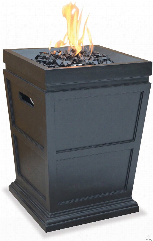 Blue Rhino Gad1321sp Outdoor Lp Gas Fireplace With 30,000 Btu, Electronic Ignition, Decorative Slate Finish, Faux Stone Construction And Black Glass Included