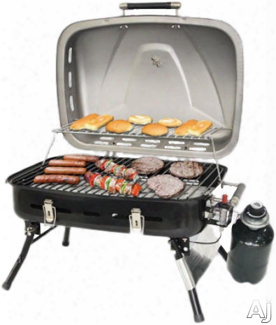 Blue Rhino Uniflame Series Npg2302ss 26 Inch Portable Lp Gas Grill With Porcelain Cooking Grid, 10,000 Btu Burner, Push Button Ignition, 265 Sq. In. Cooking Surface, 120 Sq. In. Warming Surface Nd Fits 13 Burgers