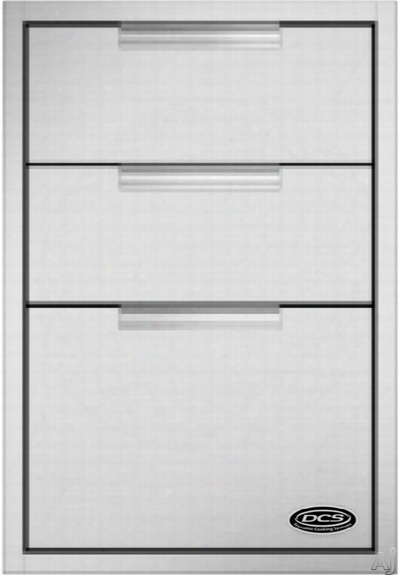 Dcs Tdt120 20 Inch Built-in Outdoor Storage Drawer: Triple Drawer