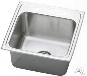 Elkay Pursuit Collection Pod191910 20 Inch Top Mount Single Bowl Stainless Steel Outdoor Sink With 18-gauge, 10-1/8 Inch Bowl Depth, 3-1/2 Inch Drain, Coved Corners And Corrosion Resistance Hardware