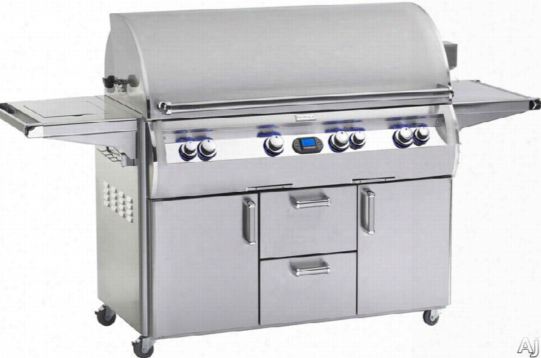 Fire Magic Echelon Collection E1060s4e162 86 Inch Freestanding Gas Grill With 1056 Sq. In. Cooking Surface, 115,000 Main Burner Btus, Side Burner, Wood Chip Smoker, Back Lit Knobs And Digital Thermometer