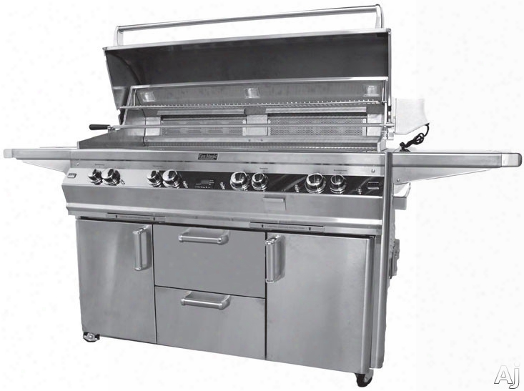 Fire Magic Echelon Collection E1060s4e162w 86 Inch Freestanding Gas Grill With 1056 Sq. In. Cooking Surface, 115,000 Main Burner Btus, Side Burner, Wwood Chip Smoker, Back Lit Knobs And Magic View Window