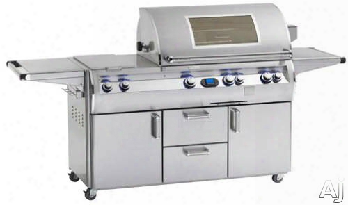 Fire Magic Echelon Collection E1060s4l171w 111 Inch Freestanding Gas Grill With 1056 Sq. In. Cooking Surface, 115,,000 Main Burner Btus, Wood Chip Smoker, Double Side Burner, One Infrared Burner And View Window