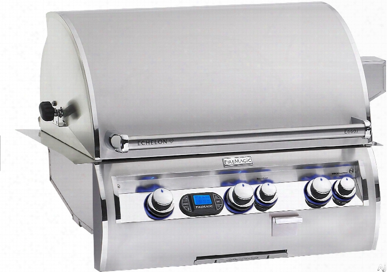 Fire Magic Echelon Collection E660i4 30 Inch Built-in Gas Grill With 660 Sq. In. Cooking Superficies, 78,000 Btu Primary Burners, 11,000 Btu Back Burner And 3,000 Btu Wood Chip Smoker