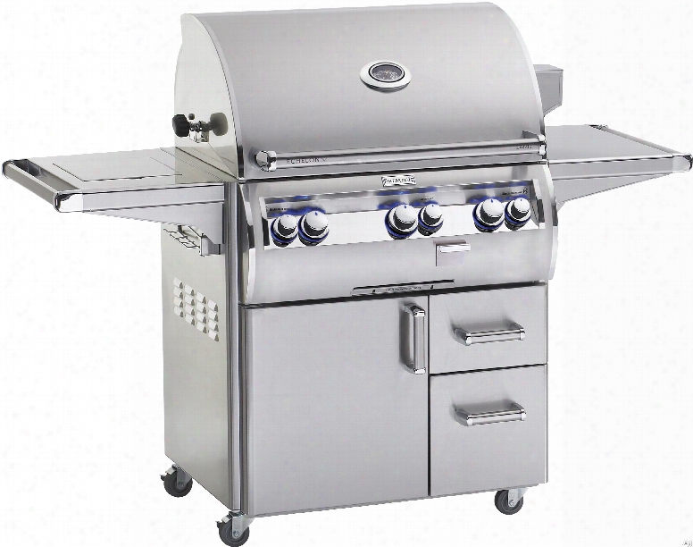 Fire Magic Echelon Collection E660s4 86 Inch Freestanding Analog Gas Grill With 660 Sq. In. Cooking Surface, 78,000 Btu Stainless Steel Primary Burners, 11,000 Secondary Burners And 3,000 Smoker Burner
