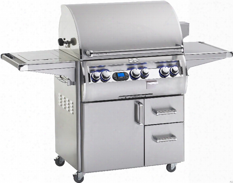 Fire Magic Echelon Collecion E790s4lap62w 92 Inch Freestanding Gas Grill With Rotisserie Kit, Analog Temperature, Gague Smoker, 792 Sq. In. Cooking Surface, 99,000 Btu Stainless Steel Primary Burners, 13,000 Secondary Burners, 15,000 B Tu Single Side Burn