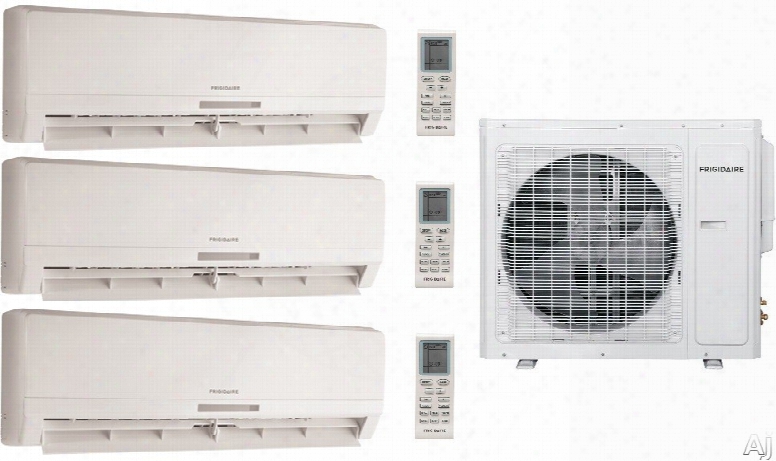 Frigidaire Frig3619 3 Room Mini Split System With 34,400 Btu Multi-zone Mini Split Outdoor Air Conditioner, 42,500 Btu Heat Pump, Inverter Technology, Low Ambient Operation, Quick Ccool And Warm, 3 Fan Speeds, 24 -hour Timer, Sleep Mode And Effortless Resta