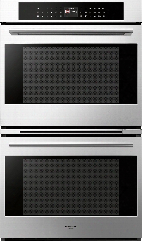 Fulgor Milano 700 Series F7dp30s1 30 Inch Electric Double Wall Oven With 4.4 Cu. Ft. Capacity, True European Convection, Automatic Fast Preheat, Pizza Function, Meat Probe, Enameled Grill Set, Sabbath Mode And Self-clean: Stainless Steel