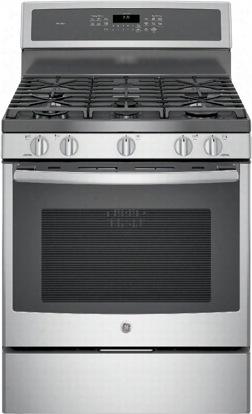 Ge Profile Pgb930sejss 30 Inch Freestanding Gas Range With Convection, Chef Connect, Tri-ring Burner, Dual Oval Burner, Reversible Griddle-grill, Self-clean, Storage Drawer, 5 Sealed Burners, 5.6 Cu. Ft. Oven And Star-k Certifie Sabbath Mode