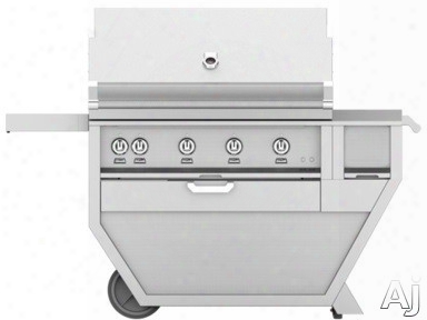 Hestan Gabr42cx 61 Inch Freestanding Grill With 782 Sq. In. Grilling Area, 4 Trellis Burners, Rotisserie, 118,000 Btu, Built-in Worktop, Horizon Spring Assisted Hood, Warming Rack, Temperature Gauge And One-push Ignition: Stainless Steel