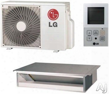 Lg Ld097hv4 9,000 Btu Single Zone Low Static Ducted Ceiling Mini Split System With 15,400 Btu Heating Capacity, 18.5 Seer, 12.7 Eer, 318 Cfm, Inverter Technology, Sleep Mode, Hot Start And Low Ambient Operation (ldn097hv4 Indoor Unit / Luu097hv Outdoor Un