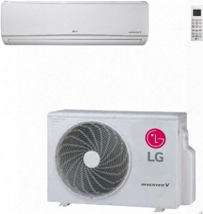 Lg Ls180hev1 17,000 Btu Mega Single Zone Wall-mount Ductless Split System With 19,000 Btu Heat Pump, 81.0 Seer, 10.97 Eer And Inverter Compressor (lsn180hev1 Indoor / Lsu180hev1 Outdoor)