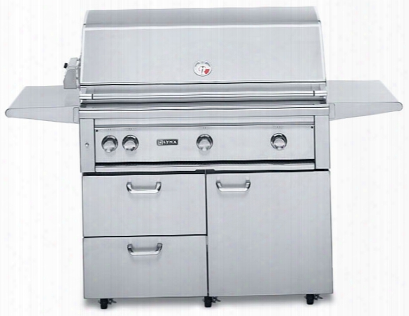 Lynx L42asfrng 68 Inch Freestanding Gas Grill With Al Prosear2 Burners, 1200 Sq. In. Cooking Surface, 70,000 Total Btus, Rotisserie, Rear Infrared Burner And Electronic Ignition: Natural Gas