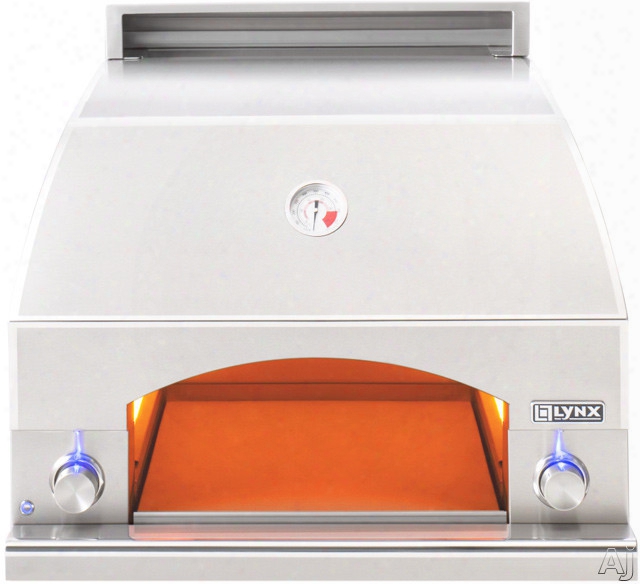 Lynx Lpza 30 Inch Built-in Pizza Oven With 400 Sq. Ft. Extendable Cooking Surface, Infrared Heating, Concrete Refractory Interior Dome, Interior Lighting And Reversible Chimney Vent