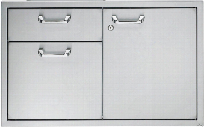 Lynx Lsa36 36 Inch Double Drawer And Access Door Storage System With Led Interior Lighting (lock And Key Included)