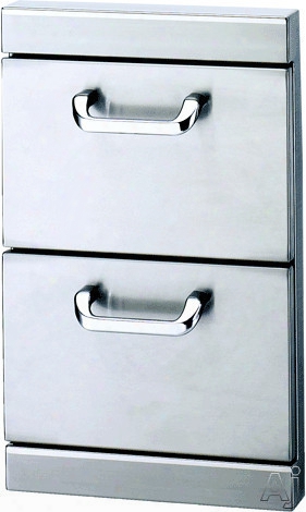 Lynx Lude 13 Inch Double Utility Drawers With Fully Extendable Drawers, Stainless Steel Rollers And 5 Inch Offset Handles