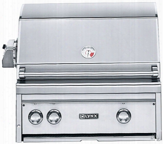 Lynx Professional Grill Series L27psr3 27 Inch Built-in Gas Grill With 685 Sq. In. Cooking Surface, 50,000 Total Btus, Prosear2 Burner, Rotisserie, Rear Infrared Burner And Halogen Surface Lighting