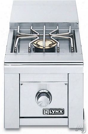 Lynx Professional Grill Series Lsb12 Built-in Particular Side Burner With 15,000 Btu Solid Brass Burner, Hot Surface Ignition, Blue Led Control Illumination And Stainless Steel Cover