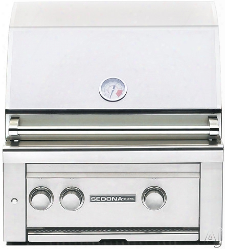 Lynx Sedona Series L400ps 24 Inch Built-in  Gas Grill With 575 Sq. In. Cooking Surface, Prosear Burner, 46,000 Total Btus, Halogen Surface Light And Temperature Gauge