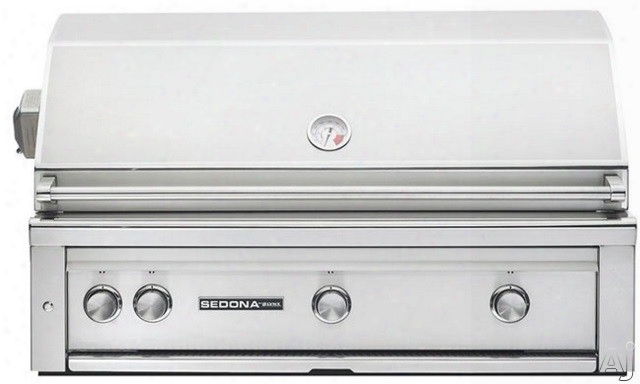 Lynx Sedona Series L700r 42 Inch Built-in Grill With Rotisserie, Temperature Gauge, Led Illuminated Controls, Halogen Grill Surface Light, 1,049 Sq. In. Grilling Area, 4 Stainless Steel Burners And 83,000 Btu's