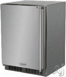 Marvel Outdoor Series Mo24ras2ls 24 Inch Built-in Outdoor Refrigerator With 6.54 Cu. Ft. Capacity, 146 12-oz. Can Storage, 2 Adjustable Stainless Steel Shelves, 1 Glass Shelf And Built-in Security Lock: Left Hinge Door Swing