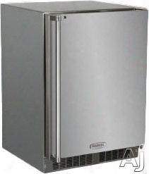 Marvel Outdoor Series Mo24ras2rs 24 Inch Built-in Outdoor Refrigerator With 6.54 Cu. Ft. Capacity, 146 12-oz. Can Storage, 2 Adjustable Stainless Steel Shelves, 1 Glass Shelf And Built-in Security Lock: Right Hinge Door Swing