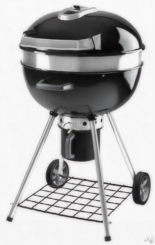 Napoleon Nk22kleg2 23 Inch Portablle Charcoal Kettle Grill With Accu-probe Temperature Gauge, Hinged Cooking Grids, Cool Touch Handle, Stainless Steel Heat Diffuser, High Capacity Ash Catcher And 365 Sq. In. Cooking Area