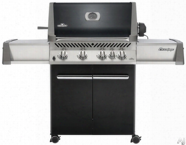 Napoleon Prestige I Rb Series P500rbnk2 64 Inch Freestanding Gas Grill With Infrared Burner, Rotisserie, Jetfire Ignition, Wave Cooking Rods, Soft Touch Controls, Lift Ease Lid Easy Roll Casters, Side Shelves, 5 Stainless Steel Burners, 66,000 Total Btus 