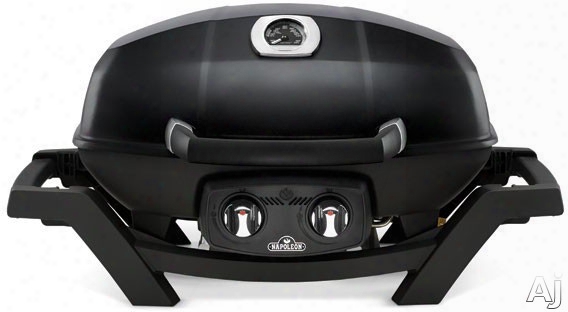 Napoleon Travel Q Series Pro285bk 30 Inch Portable Gas Grill With Jetfire Ignition, Weatherguard Aluminum Lid, 285 Sq. In. Cooking Area, 12,000 Total Btu, 2 Stainless Burners And Optional Cart: Liq Uid Propane